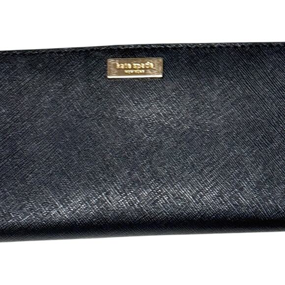 Kate Spade Classic Wallet - Black with Silver - Zipper Pocket, Snap Closure - Picture 2 of 10